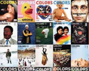 A COLORS magazin címlapjait bemutató plakát-kiállítás